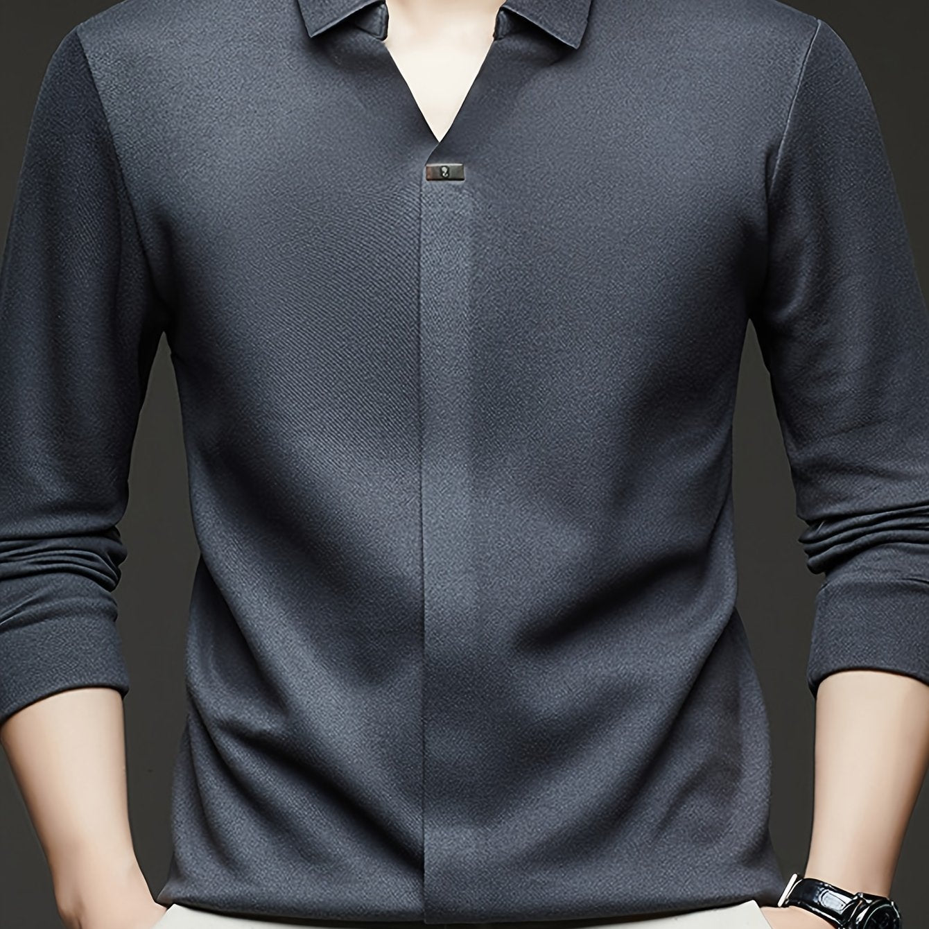 This Autumn'S Trendy Men'S Long-Sleeve Polo Shirt Is Soft, Skin-Friendly, And Resistant to Deformation, Featuring an Attractive Appearance That Looks Stylish And Casual, Making It The Perfect Choice for a Sophisticated Men'S