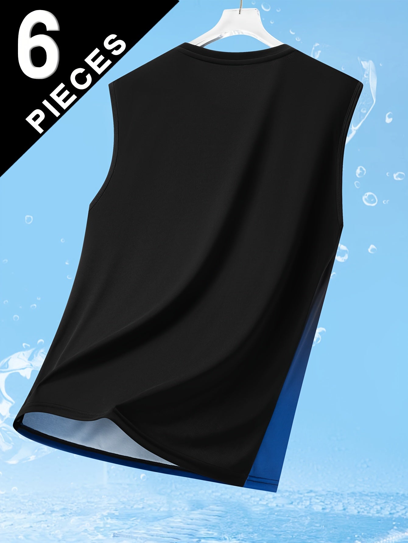 Lot de 6 Débardeurs Sport Homme – Séchage Rapide, Respirant, Tissu Extensible, Couleurs Dégradées