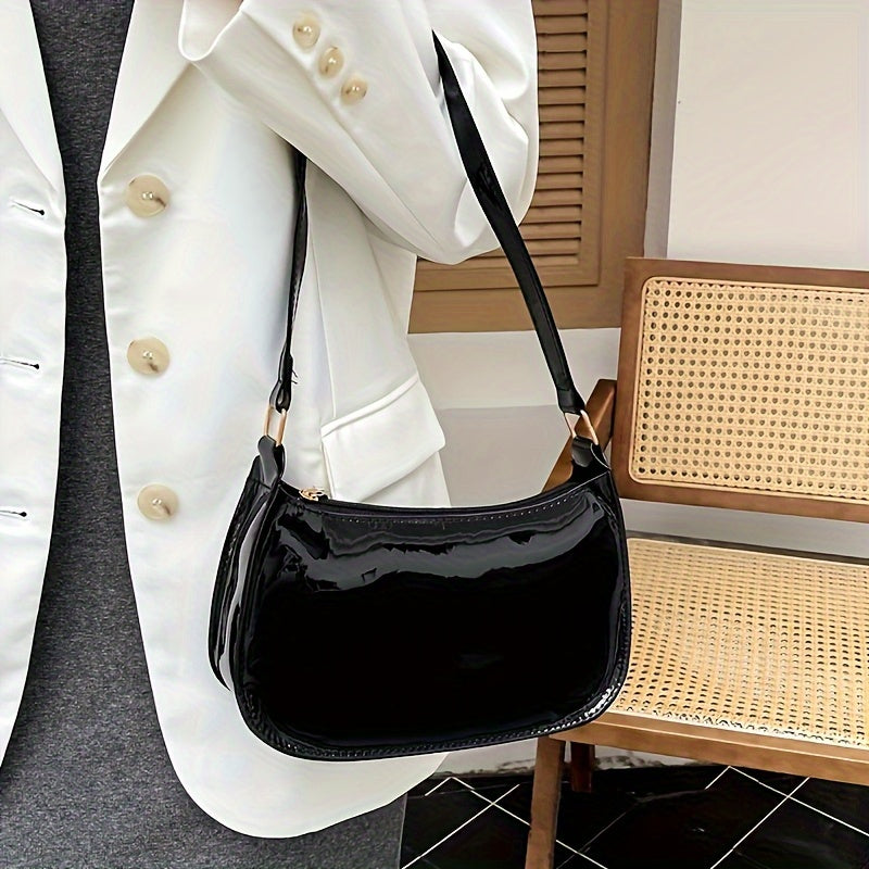 Mini Femme Couleur Unie – Sac Multiusage avec Poche Zippée pour Téléphone et Portefeuille, Cuir Synthétique Léger, Sangle Réglable, Idéal en Cadeau