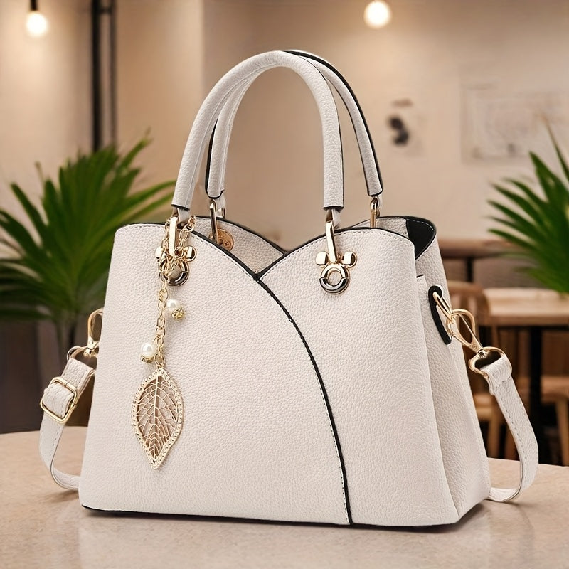 Sac Cabas Femme Élégant avec Fermeture Zippée et Doublure Polyester