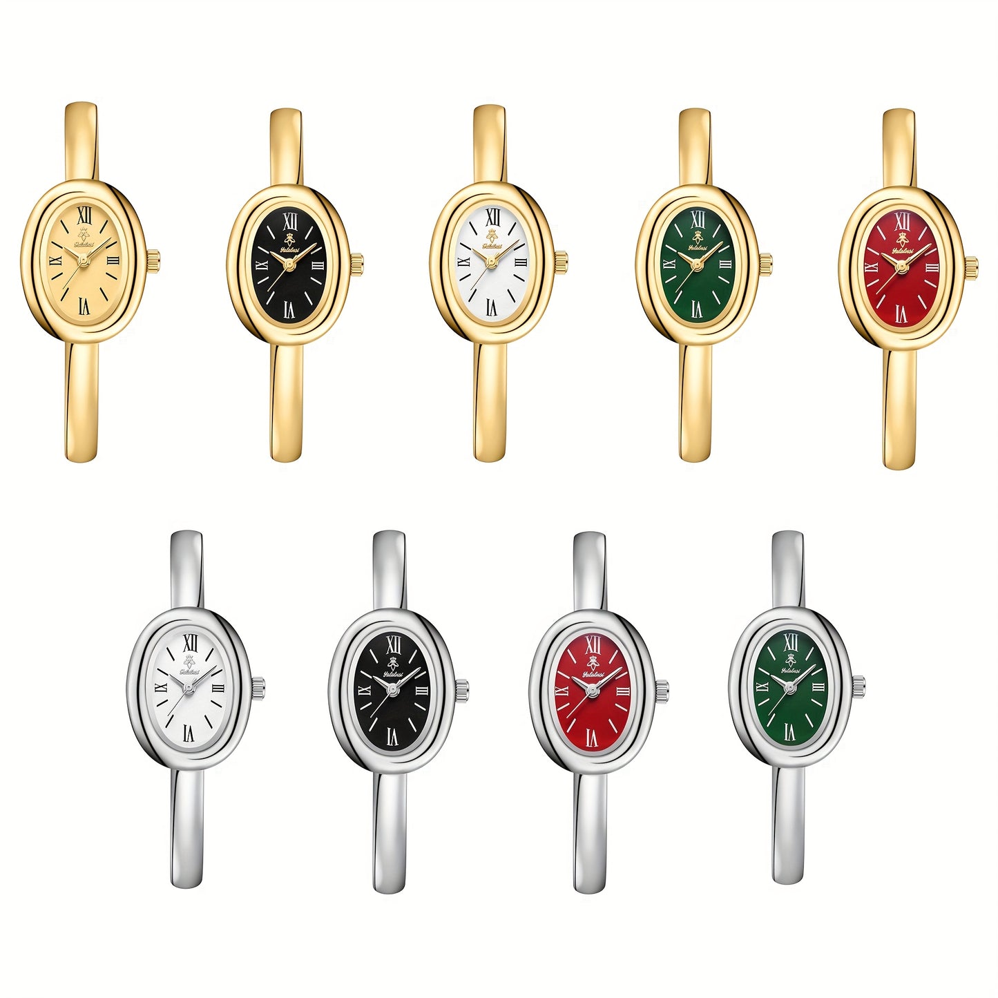 Montre Élégante – Boîtier et Bracelet Dorés, Cadran Ovale Classique avec Chiffres Romains, Minimaliste, Idéale Quotidien et Événements Formels, Cadeau Luxe pour Homme/Femme (Anniversaire, Mariage), Coffret Inclus