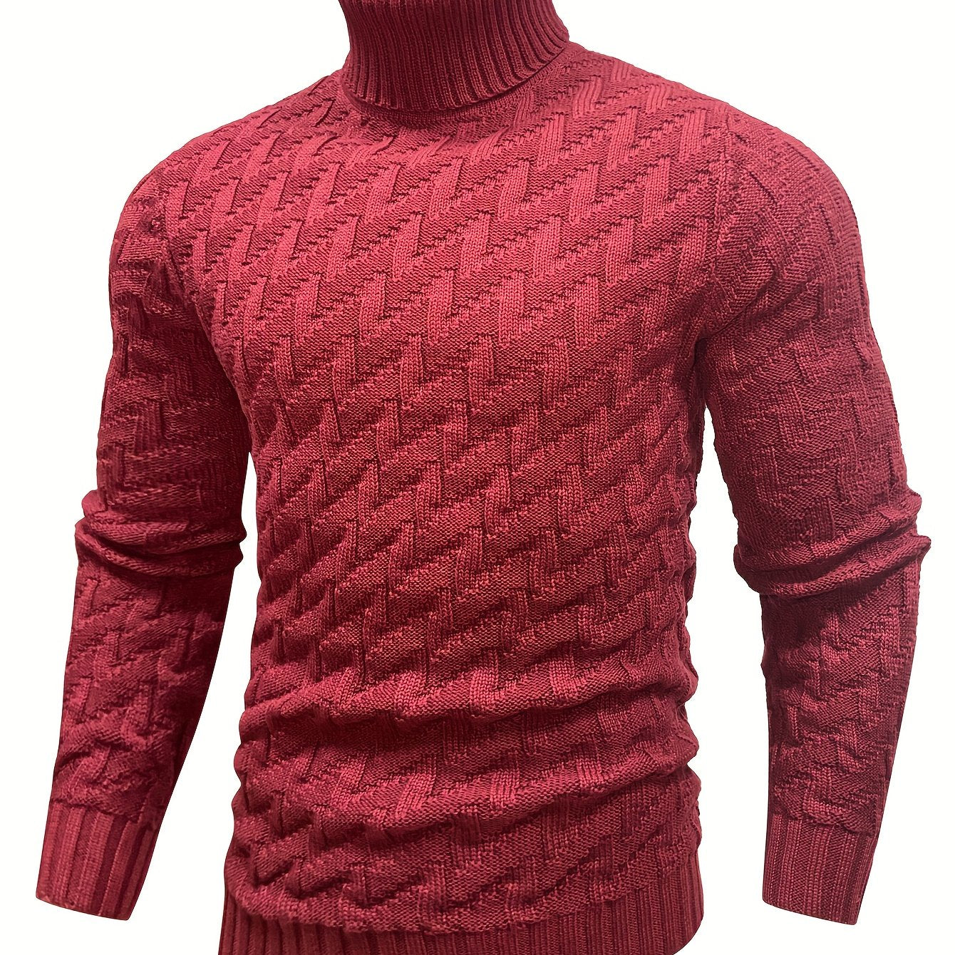 Autumn/Winter New High-neck Knitted Pullover, Trendy and Versatile, Perfect for Casual and Business Occasions