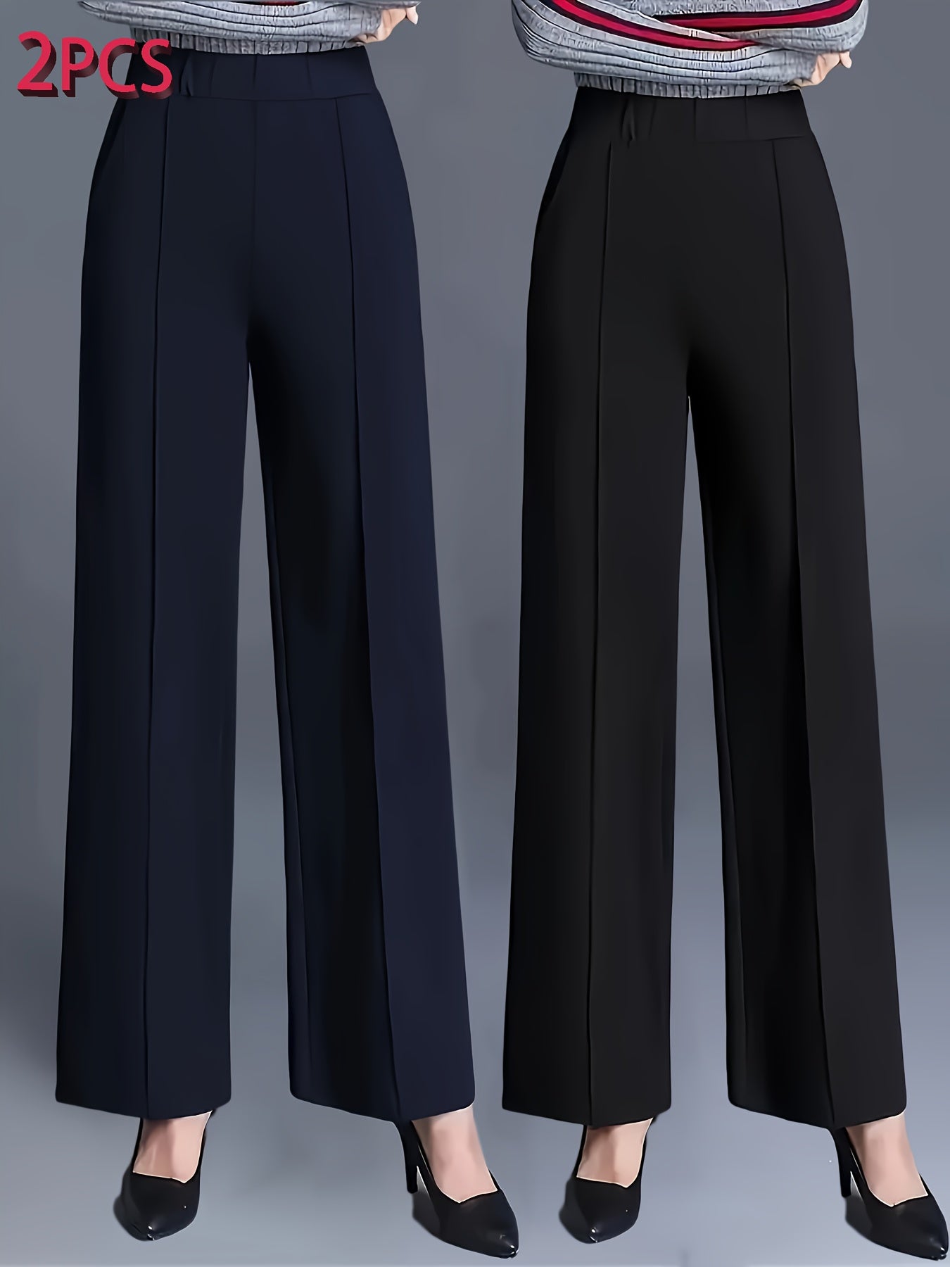 Ensemble Deux-Pièces Femme – Pantalon Long Élégant avec Poches