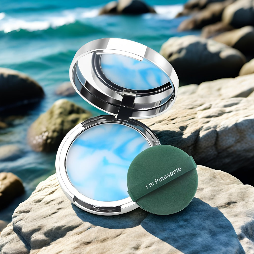 Poudre Transparente Sans Poudre – Contrôle du Sébum, Texture Gel Mat et Douce, Tenue Longue Durée, Poudre Raffermissante pour le Visage, Inclut Mini Houppette pour Maquillage Léger et Impeccable, Waterproof, Sans Huile, Convient à Tous Types de Peau