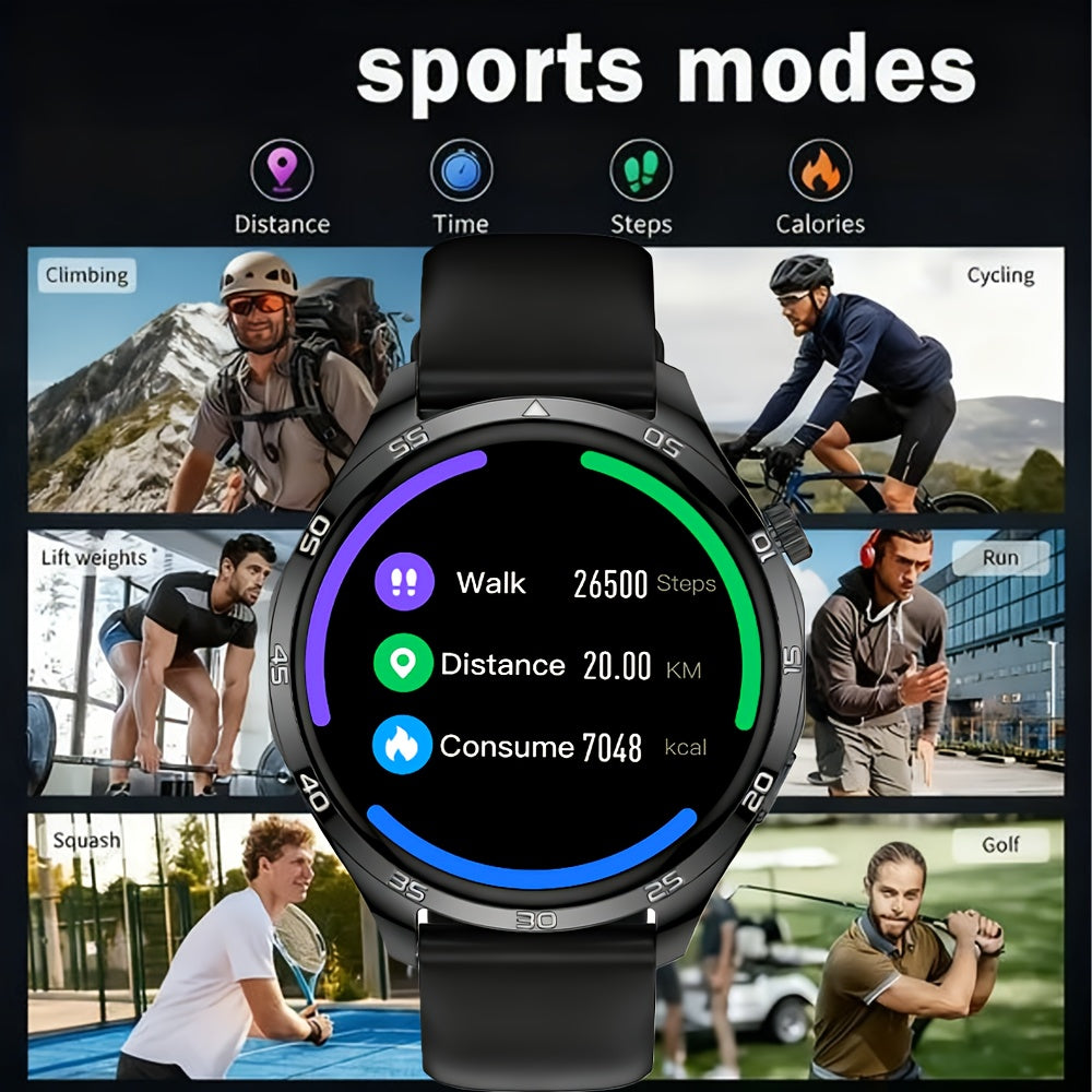 Nouvelle Montre Connectée Homme & Femme – Appels/SMS Sans Fil, Multi-Modes Sport, Contrôle Caméra à Distance, Tracker Fitness, Compatible iPhone & Android, Recharge USB, Bracelet Silicone, Design Moderne, Écran Clair