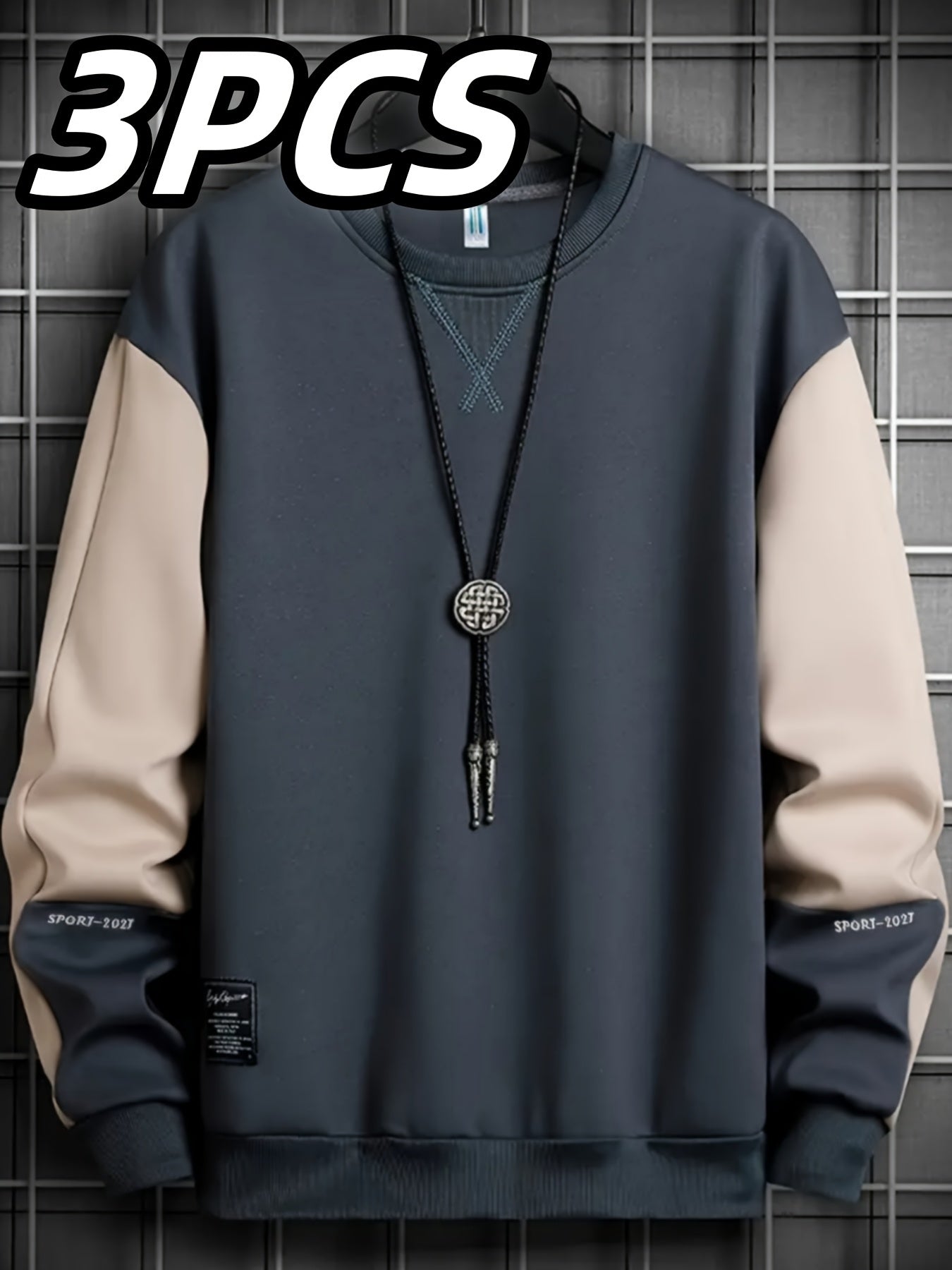 Lot de 3 Hoodies Homme – Manches Longues Décontractés