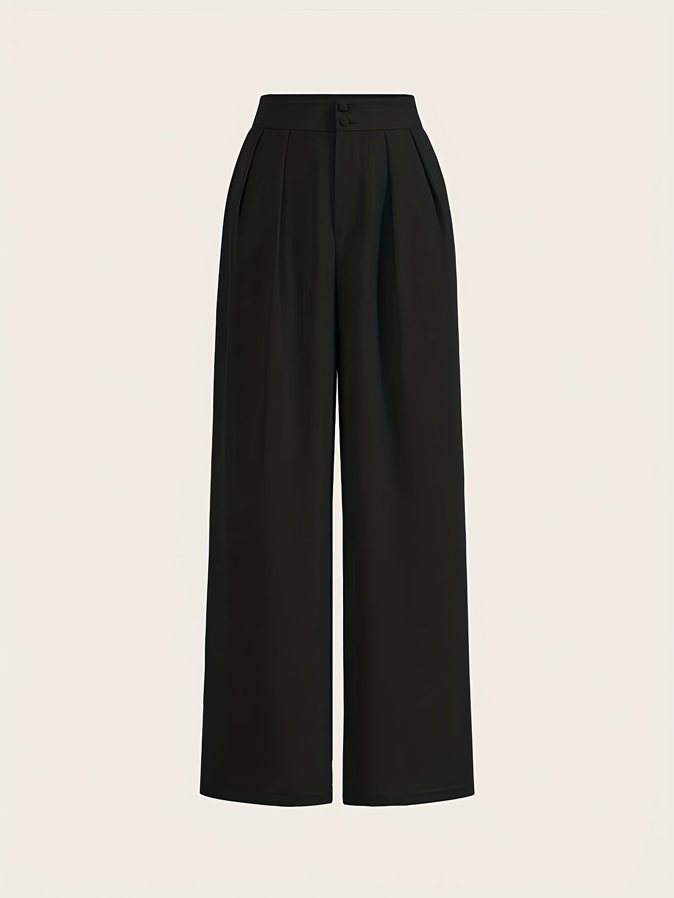 Ensemble de 3 pièces : Pantalon large taille haute, double bouton, décontracté, confortable, lavable en machine, nettoyage à sec, polyvalent