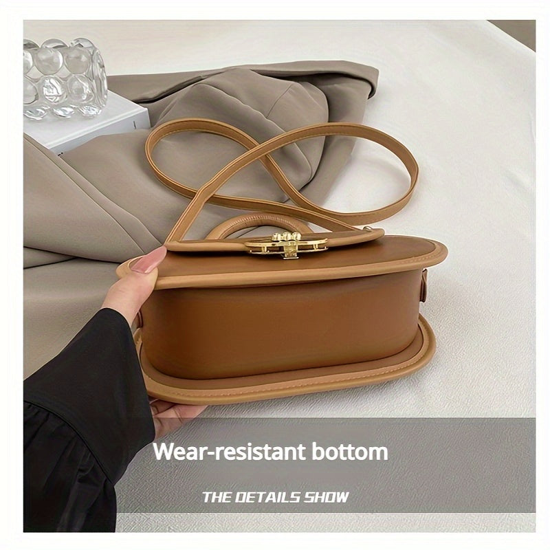 Sac à main réglable pour femmes – petit sac carré avec emblème doré, fermeture zippée, texture givrée, design minimaliste léger, printemps/été, couleurs café/blanc/marron/noir, élégant et pratique au quotidien