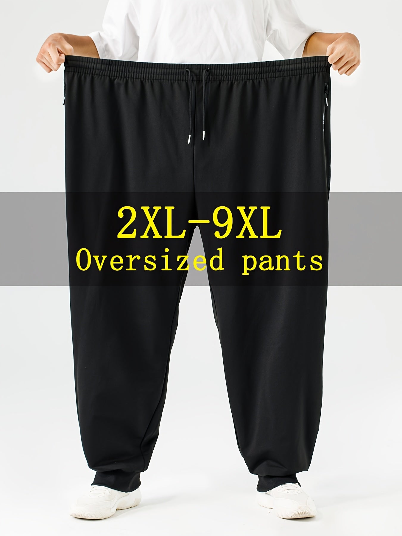 Pantalons Homme Grande Taille (2XL-9XL) – Stretch, Ceinture Élastique, Tout Saison, Casual & Formel