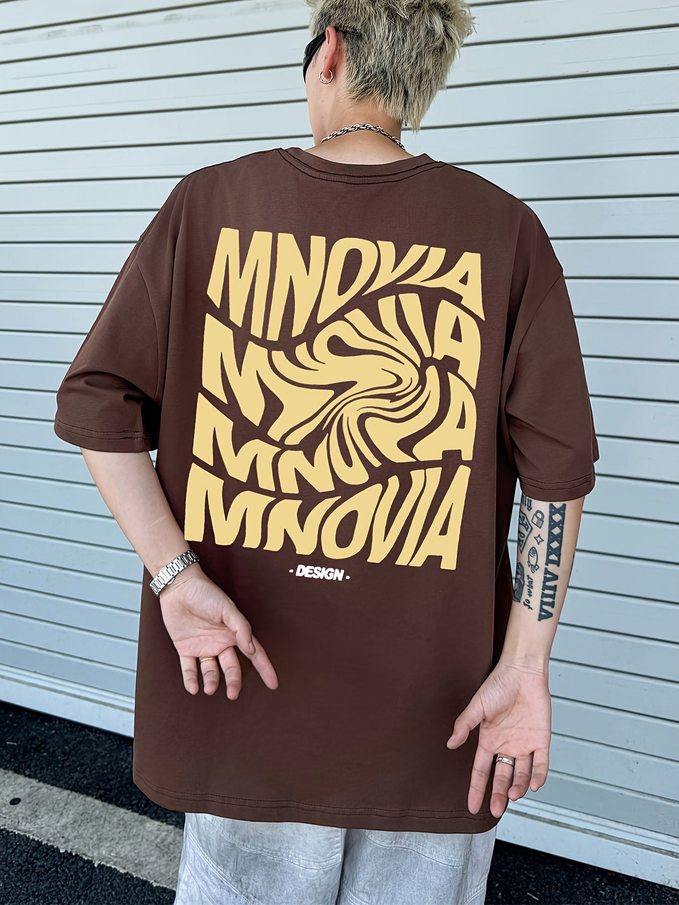 Heavyweight 220gsm Mens Graphic Print T-Shirt - Soft, Breathable, Short Sleeve Crew Neck Tee for Summer Men's Clothing Outdoor Activities - Stylish Letters Design, Casual Comfortable Wear, Perfect for Vacation, Travel, a