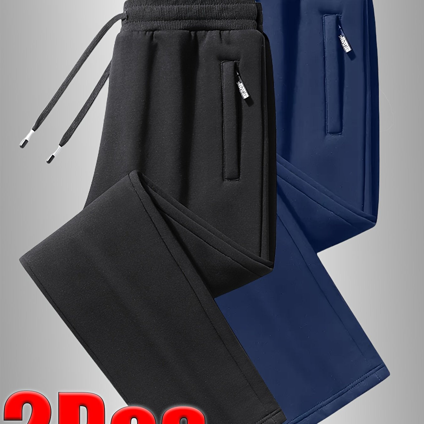 2pcs Pantalons Homme à Cordon – Automne/Hiver, Sport & Casual, Jogging Lâche