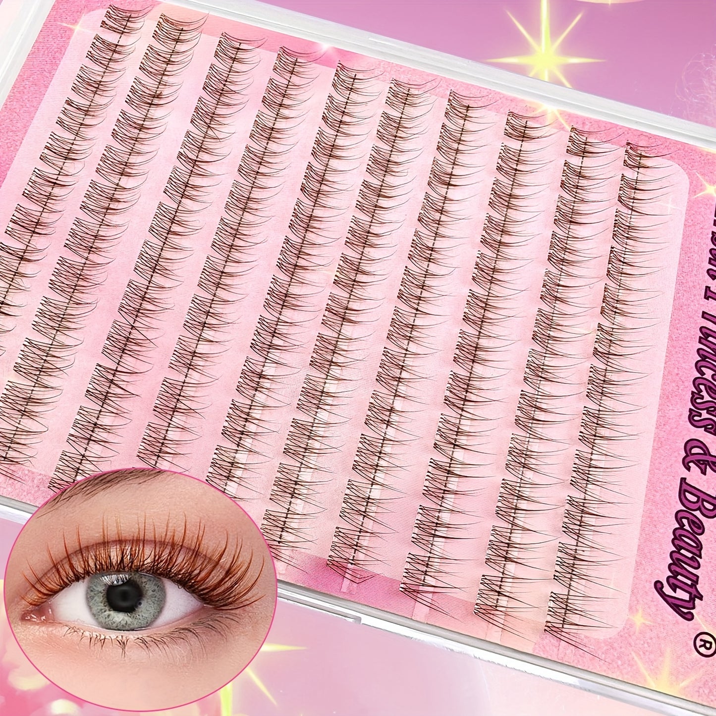 120 pcs Paquets de Cils Auto-Adhésifs — Sans Colle, Couleurs Marron Pré-Mélangées (Clair à Foncé), Volume Naturel et Cils Bouclés, Idéal pour Usage Quotidien, Anime, Cosplay, Voyage, Débutants, Extensions de Cils DIY, Maquillage Anime, Cils Wispy