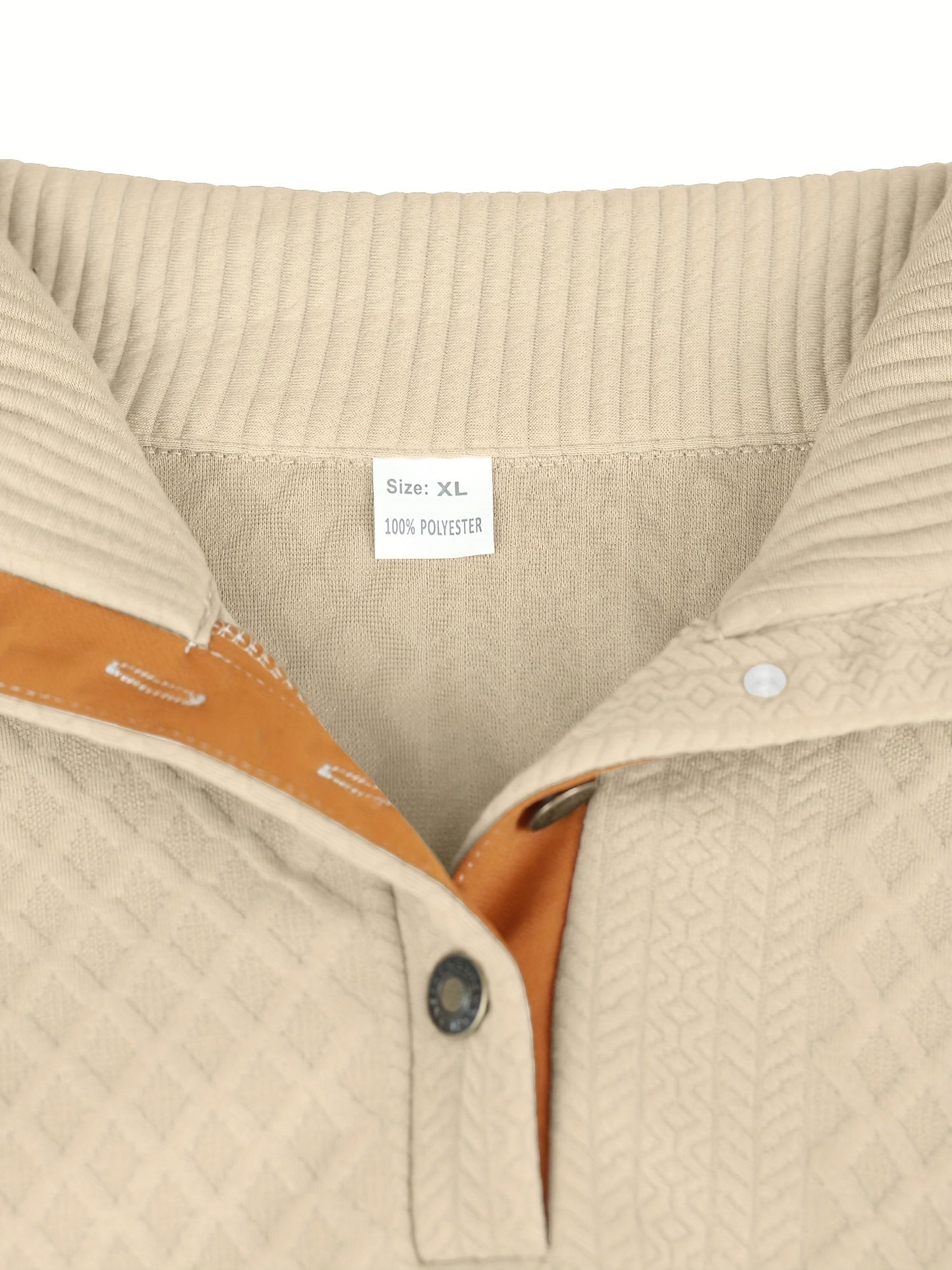 Men'S Jacquard Knit Sweater for Autumn And Winter, a Mature And Stylish Pullover with a Stand-Up Collar, Perfect for Halloween Outfits. This Top Features Jacquard Patterns with Contrasting Colors at The Neckline And Elbow Pat