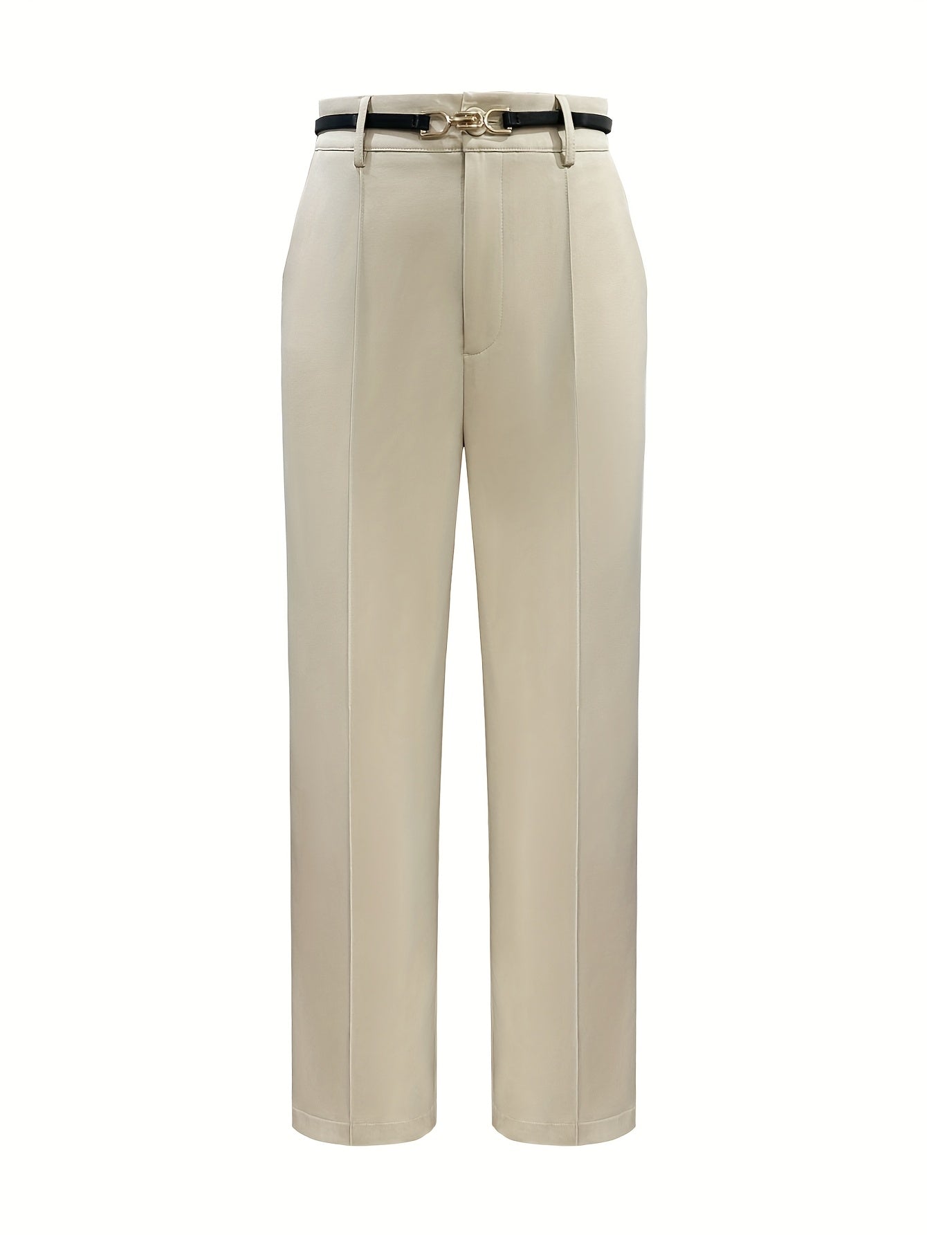 Pantalon Femme Élégant Jambe Large avec Ceinture – Style Bureau et Décontracté