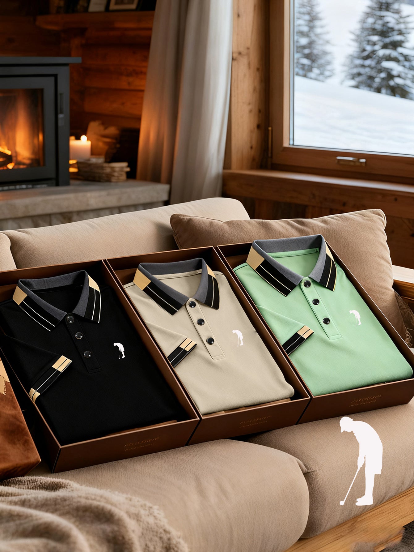 Lot de 3 Chemises Sport Color-Block TH-878 – Manches Courtes, Style Golf & Tennis