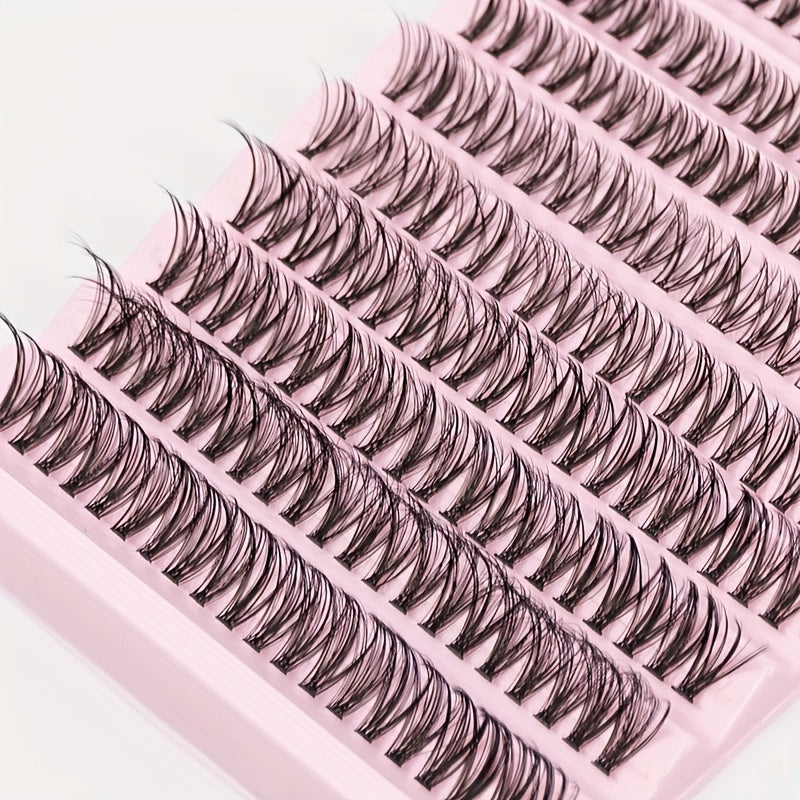 200 Cils Individuels en Touffes 30D – Longueurs 8-16mm, Courbure D 0.07mm, Faux Mink Ultra-Léger, Base Triangulaire, Résistants à l’Eau, Adaptés à Tous Types d’Yeux, Tenue Longue