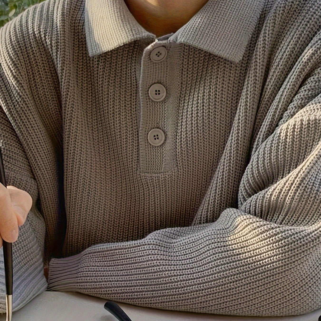 Korean-Style Plush Knitted Sweater with a Trendy Collar, Perfect for Winter Versatility, Selected by Temujin.