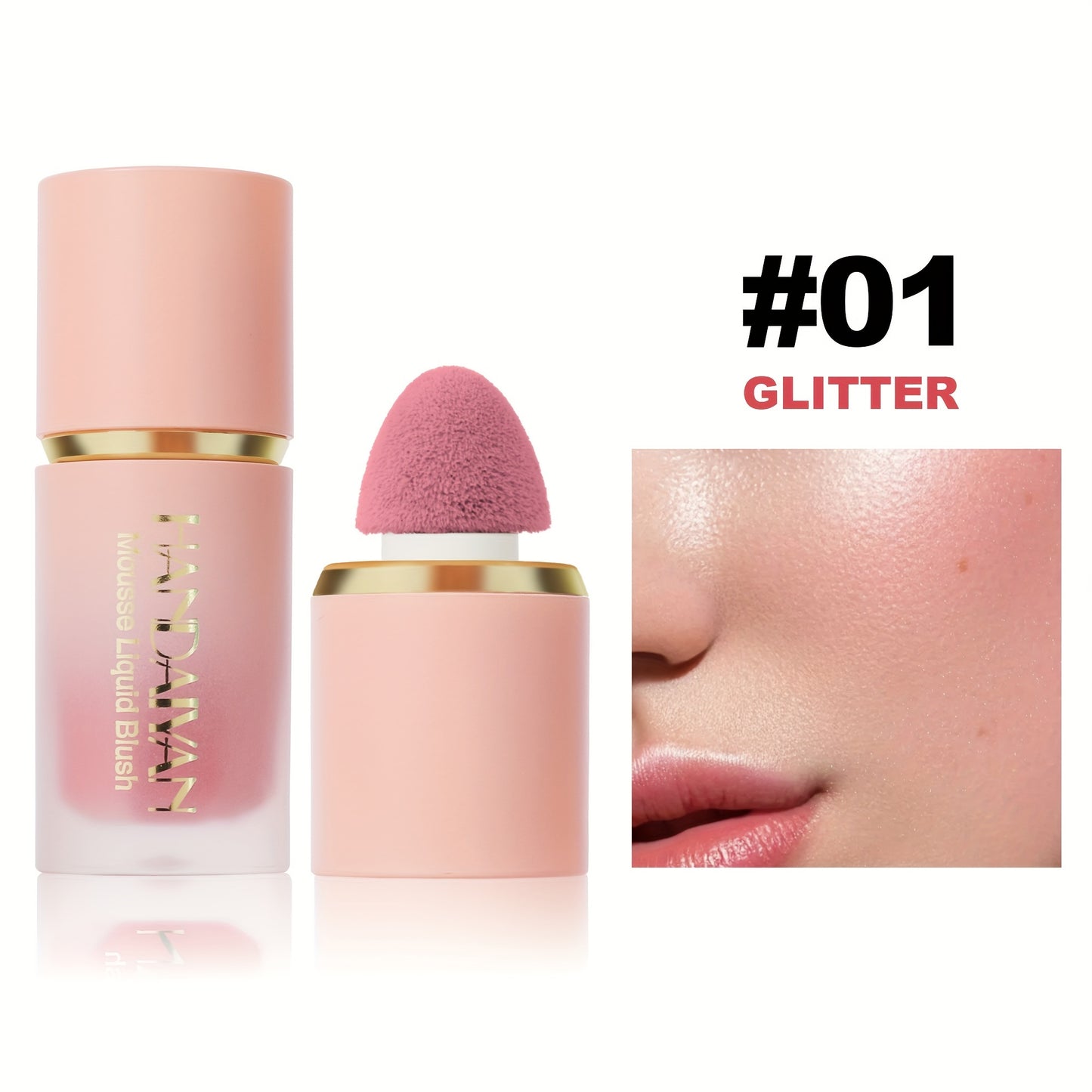 Blush Liquide Velours 6 Couleurs— Couverture Moyenne, Résistant à l’Eau et aux Taches, Tenue Longue Durée, Teinte Naturelle Baie, Sublime les Tons Beige Clair, Parfait pour Saint-Valentin, Festivals de Musique, Halloween et Cosplay de Noël