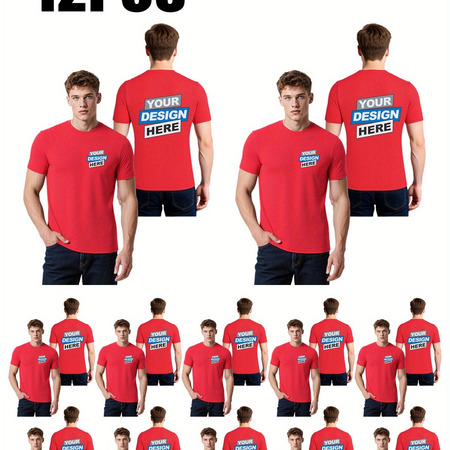 12pcs T-Shirts Sport Personnalisables – Séchage Rapide