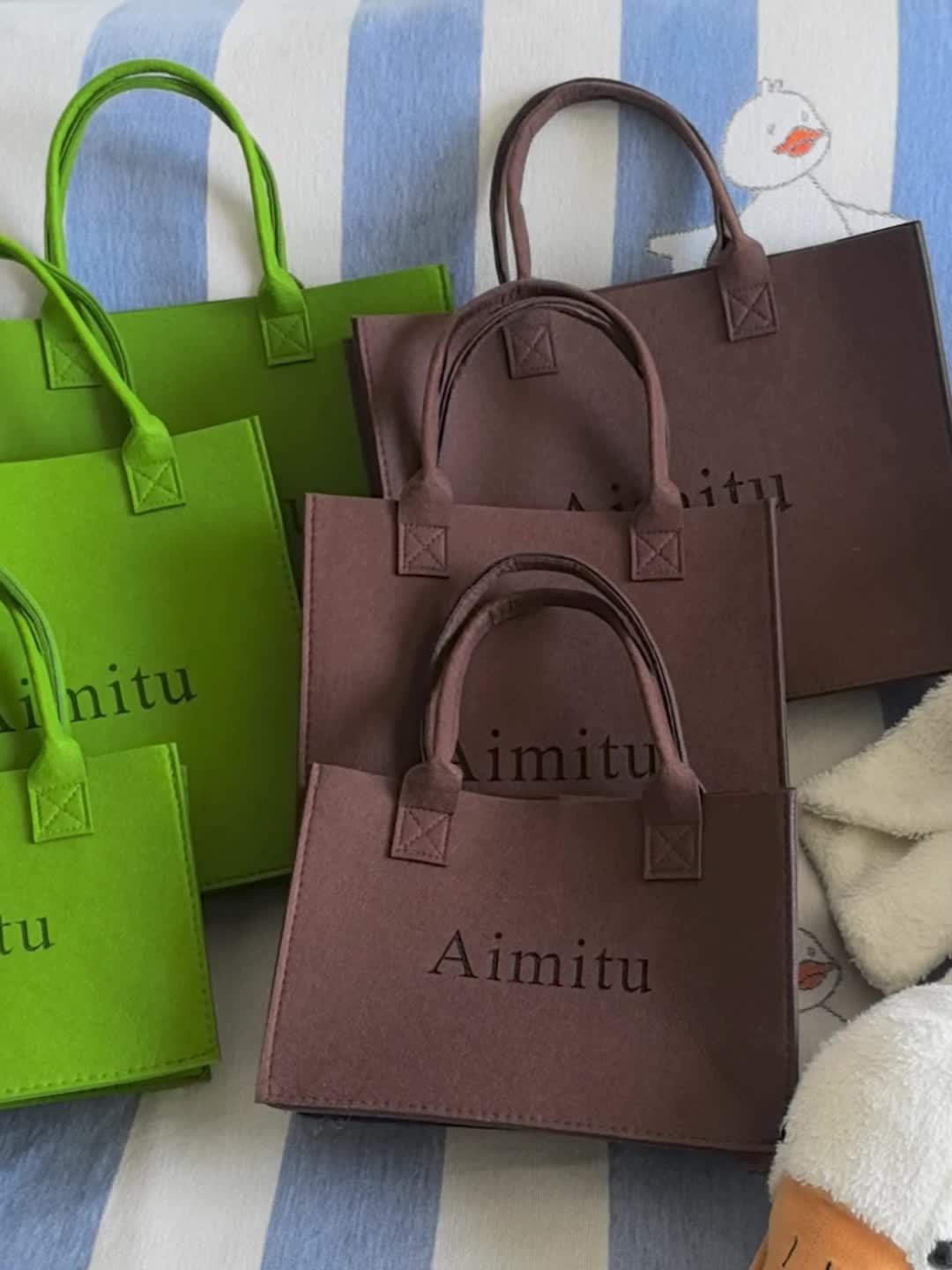 Sac Cabas en Feutre Simple pour Femmes – Idéal pour Employées de Bureau, Étudiantes, Fêtes, Déplacements, Extérieur, Léger avec Grande Capacité de Rangement