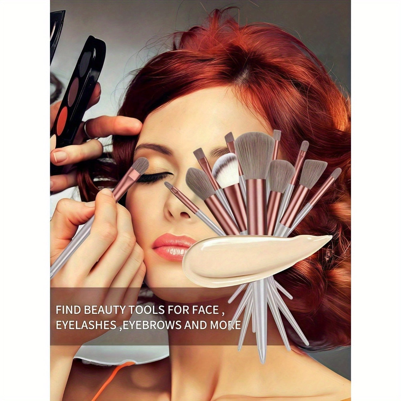 Ensemble de 13 pinceaux de maquillage professionnels en fourrure douce pour fard à paupières, fond de teint et blush