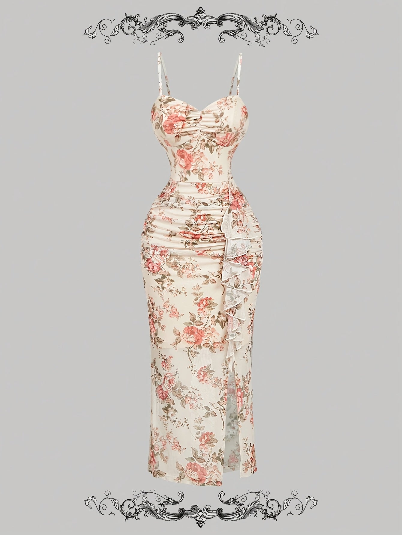 Robe à bretelles fleuries