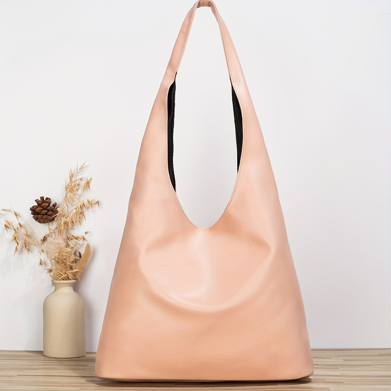 Sac Femme – Sac Hobo Tendance Couleur Unie, Sac à Main Décontracté