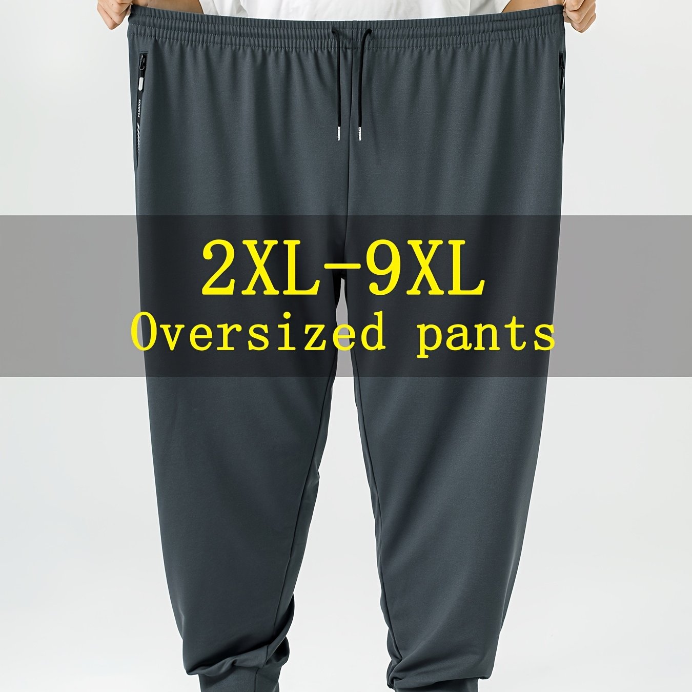 Pantalons Homme Grande Taille (2XL-9XL) – Stretch, Ceinture Élastique, Tout Saison, Casual & Formel