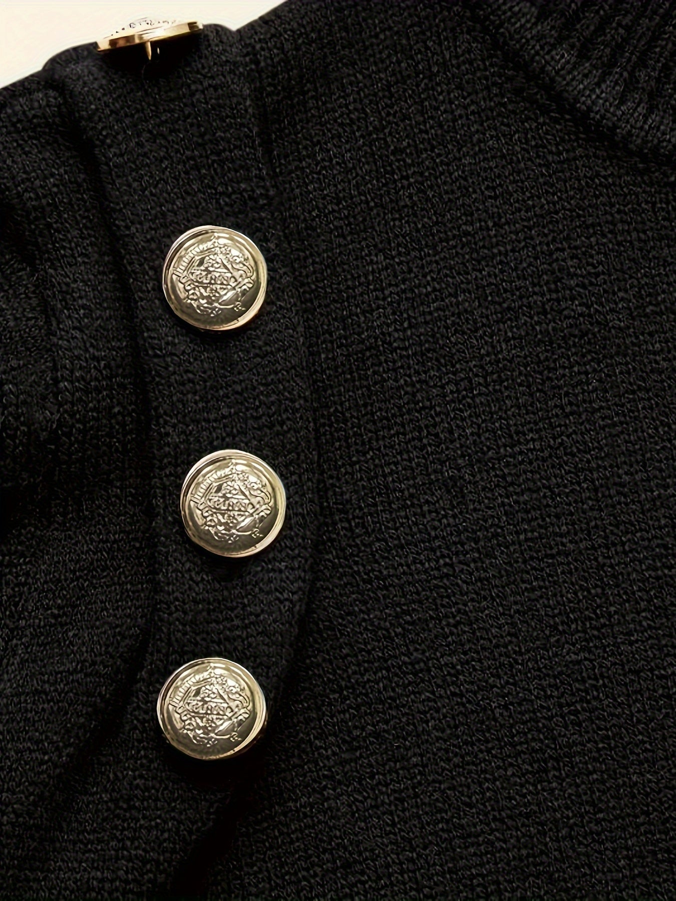 Pull tricoté col roulé à boutons, manches longues, élégant et décontracté pour femmes