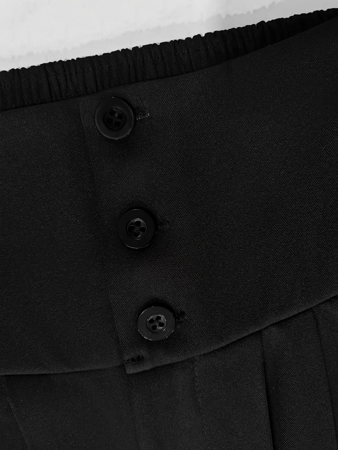 Pantalon Femme Taille Haute – Jambe Large, Élégant, Boutons, Bureau et Décontracté, Tous Saisons