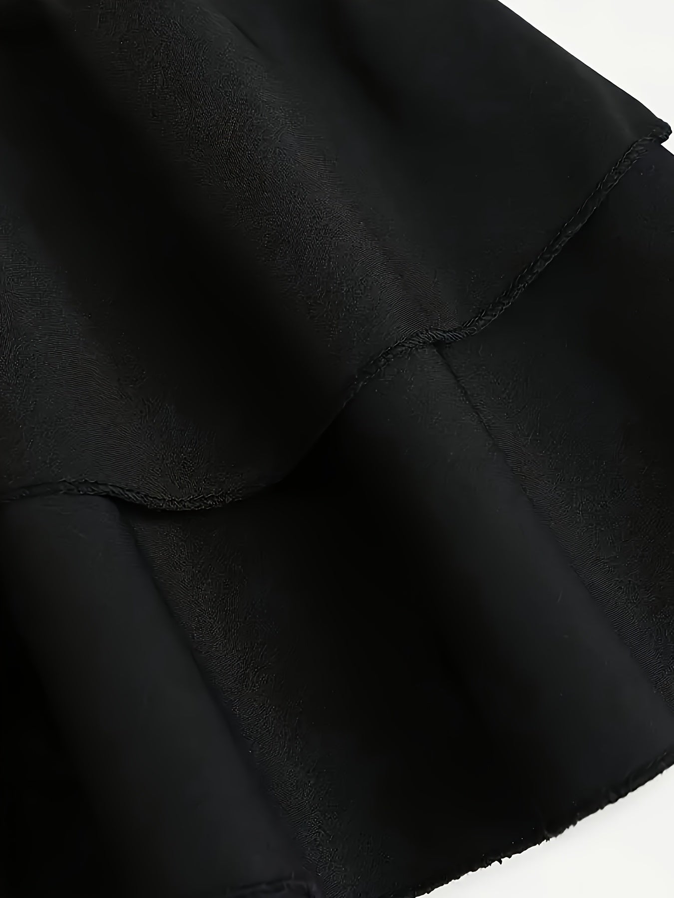 Robe Élégante Femme A-Ligne – Longue, Manches Longues, Base Évasée, Silhouette Sirène, Noire Unie, Robe de Soirée ou Mariage
