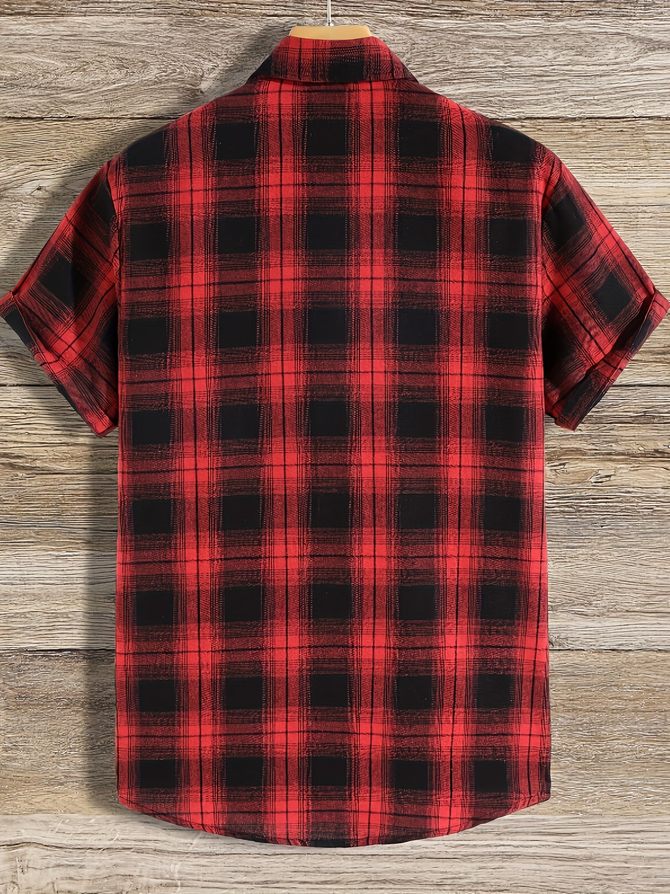 Plaid Fashionable And Simple Men's Short Sleeve Casual Lapel Simple Shirt, Trendy And Versatile, Suitable For Dates