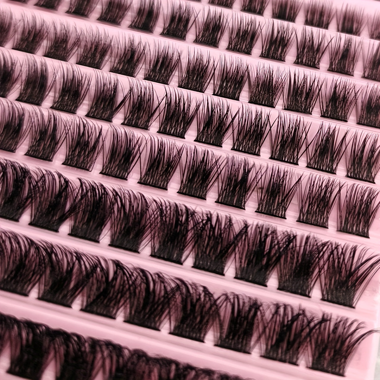 120/160/200 pcs Cils en Paquets Effet Naturel – C Curl, 9–16 mm, Kit d’Extensions DIY avec Styles Mélangés 40D, T50, 80D et 80D Cat Eye, Extra Épais