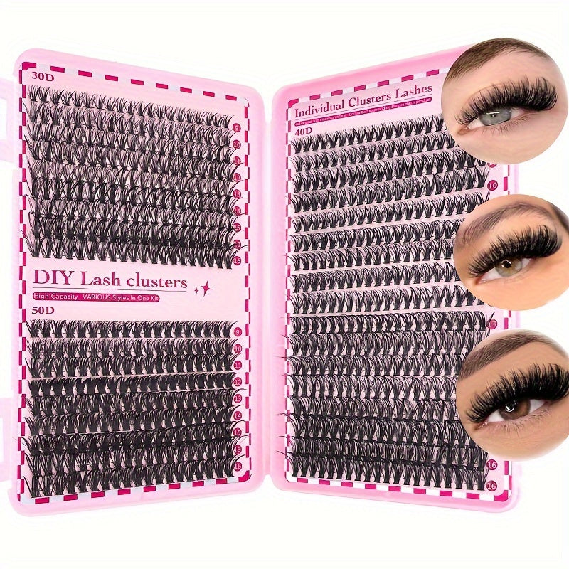 Extensions de Cils en Paquets – D Curl, Effet Naturel et Volumineux, 3D Waterproof, Longueurs 9-16 mm, Épaisseurs 30D/40D/50D, Parfaites pour Style Cat Eye, Doll Eye et Naturel, Idéales pour Usage Quotidien et Soirées