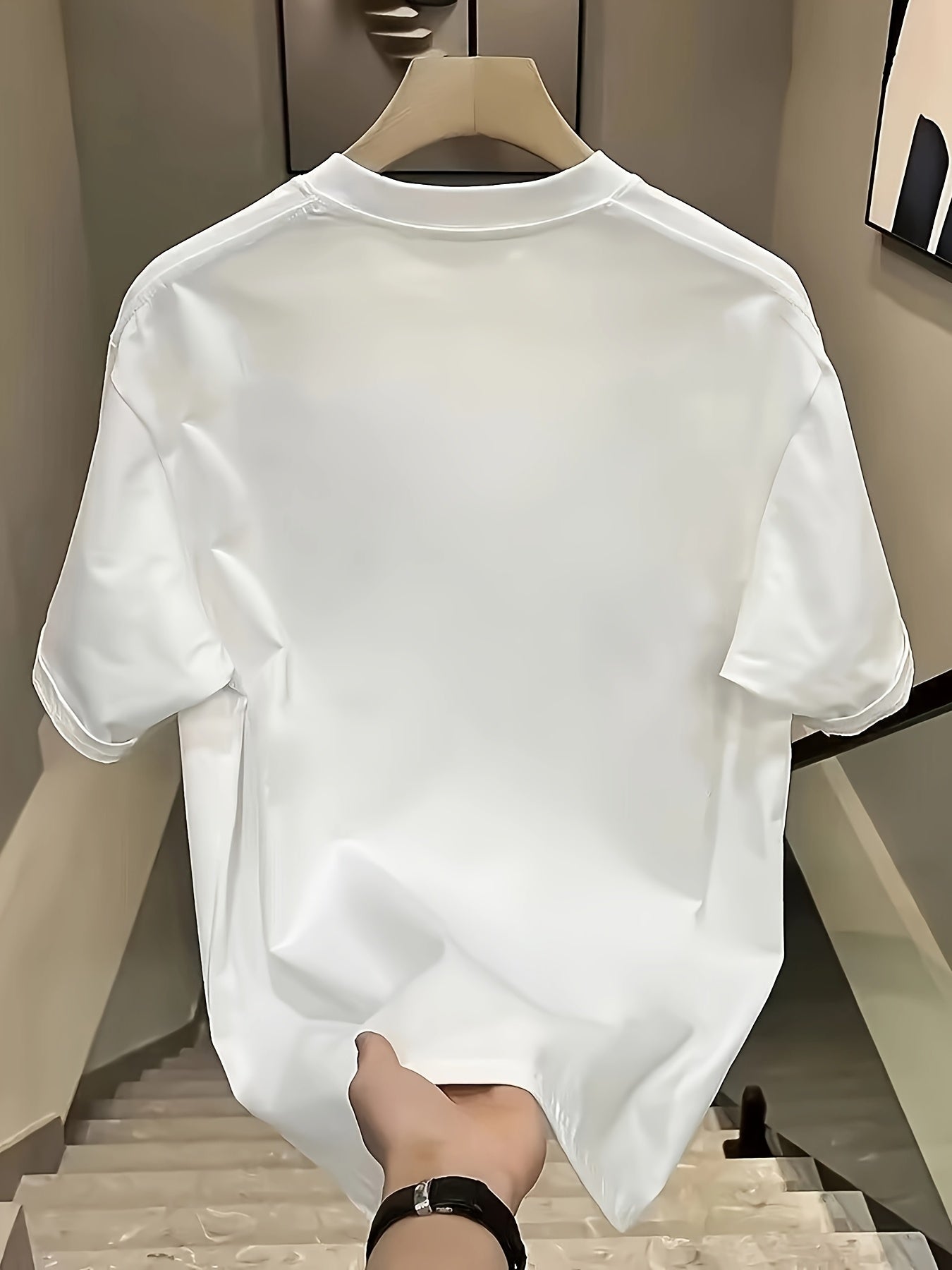 Heavy cotton summer new American high street round neck short sleeved T-shirt oversized design sense niche high-end sense, cool casual fashion versatile half sleeved couple's top