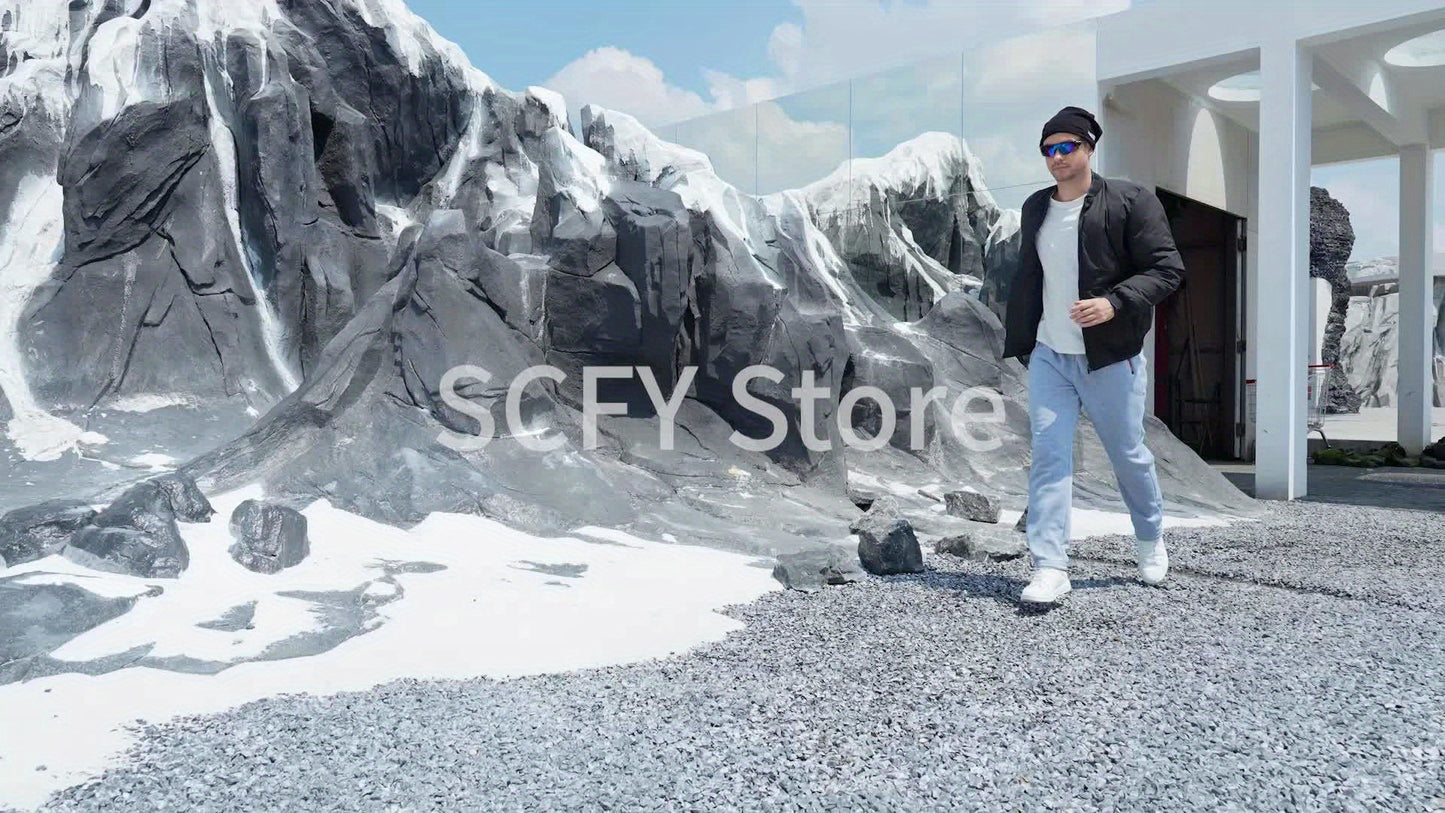 Pantalons thermiques en polaire pour homme (2 pièces) – poches zippées, taille à cordon, pantalons d’hiver chauds et résistants, idéals sport, course et activités extérieures, bleu marine, lavables à la main