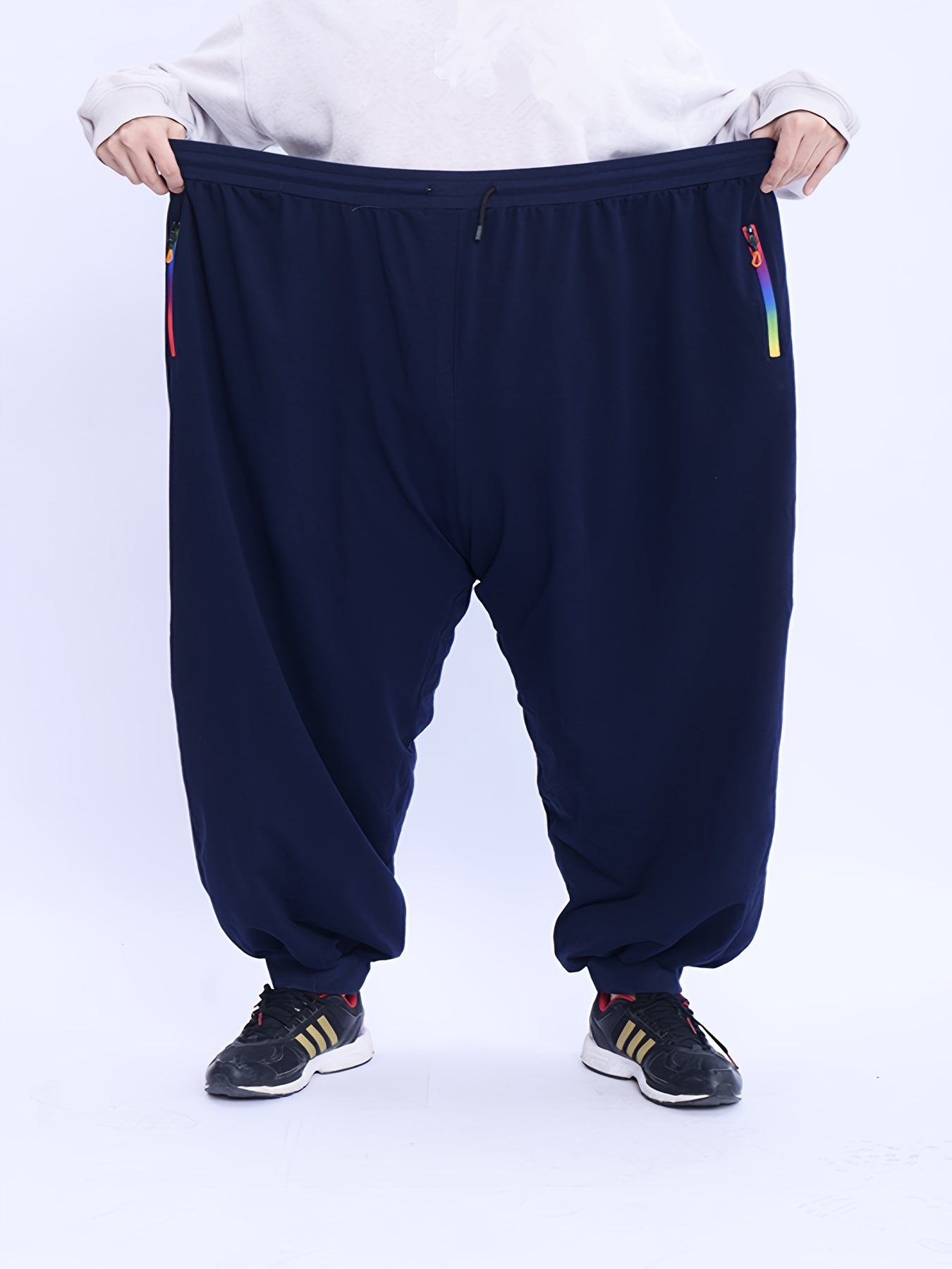 Pantalons Sport Homme Grande Taille 2XL-9XL – Loose Fit, Stretch, Zipper, Tout Saison