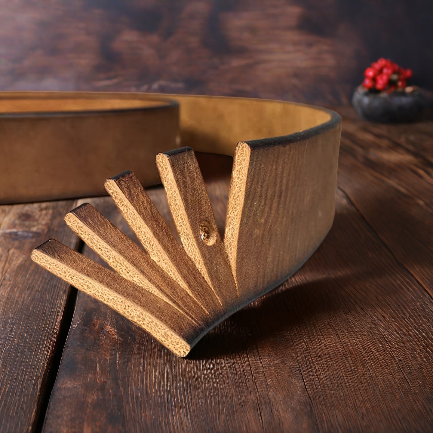 Ceinture artisanale en cuir pleine fleur pour hommes et femmes – Boucle à ardillon tendance, style rétro décontracté pour jeans, unisexe