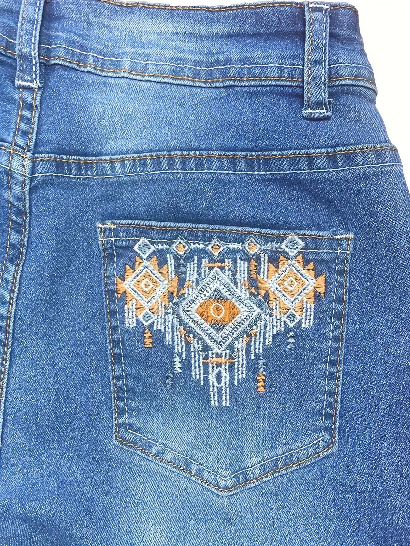 Jean droit casual pour femmes – Polyester extensible, couleur unie, fermeture éclair et bouton