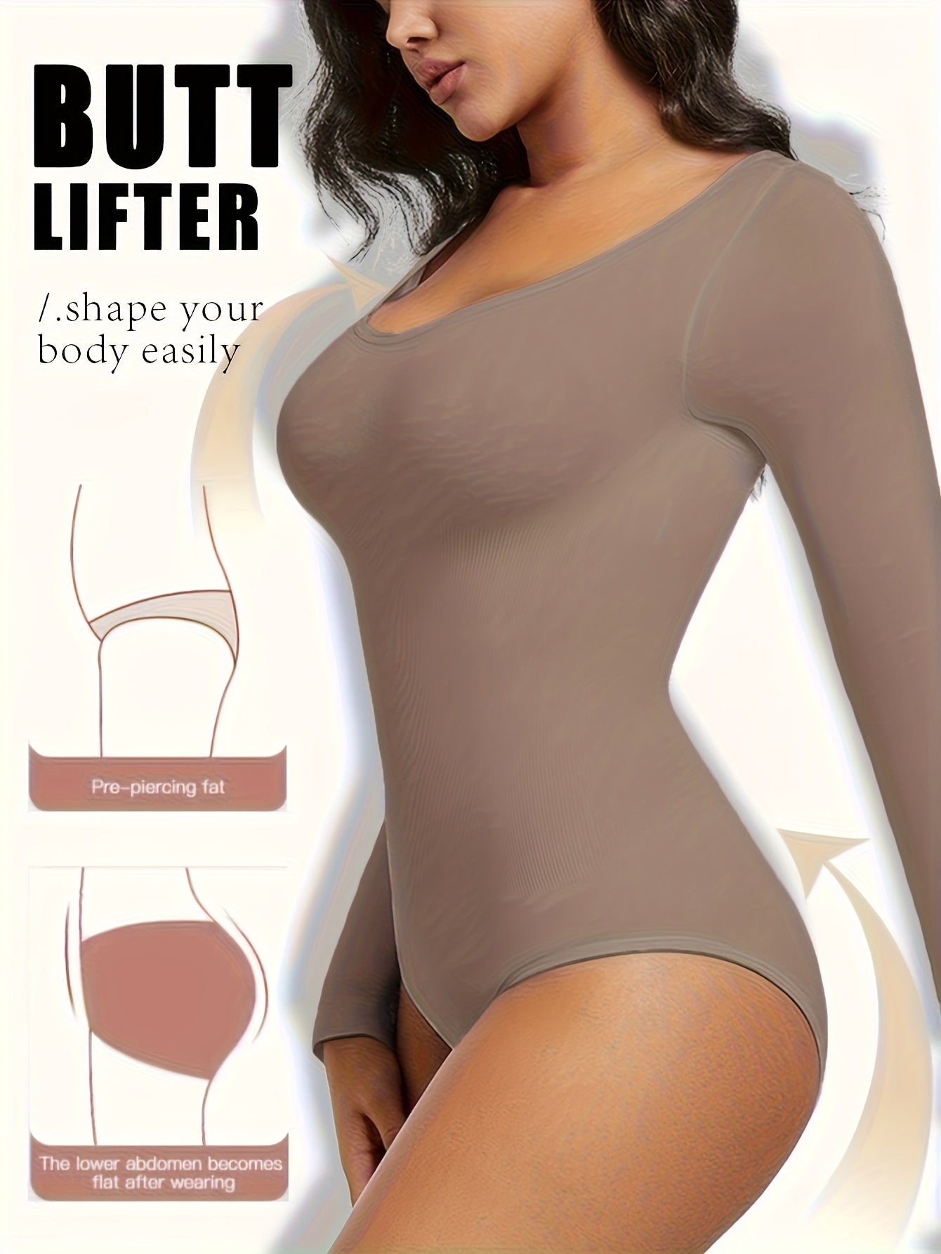 Body sculptant intégral pour femme, combinaison sans couture avec legging, pantalon taille haute avec maintien du ventre, sans coques, idéal pour sport, course ou tenue décontractée, tissu extensible, vêtement de fitness