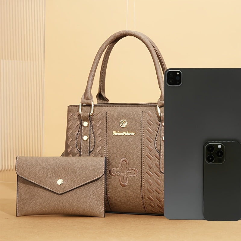 Sac Soirée Femme – Peut se Porter à la Main ou en Bandoulière, Nouveau Set de Sacs Tendance et Polyvalent, Grande Capacité, Idéal comme Cadeau pour Maman ou Famille, Set Multi-Pièces