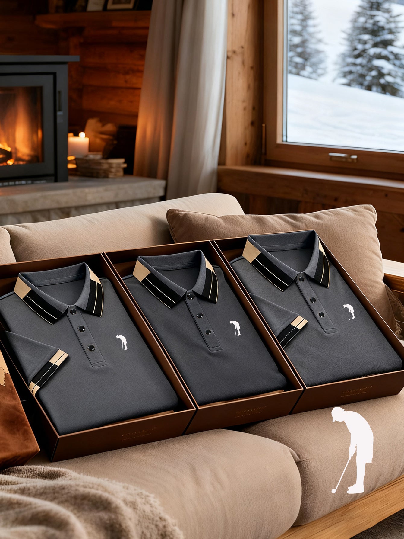 Lot de 3 Chemises Sport Color-Block TH-878 – Manches Courtes, Style Golf & Tennis