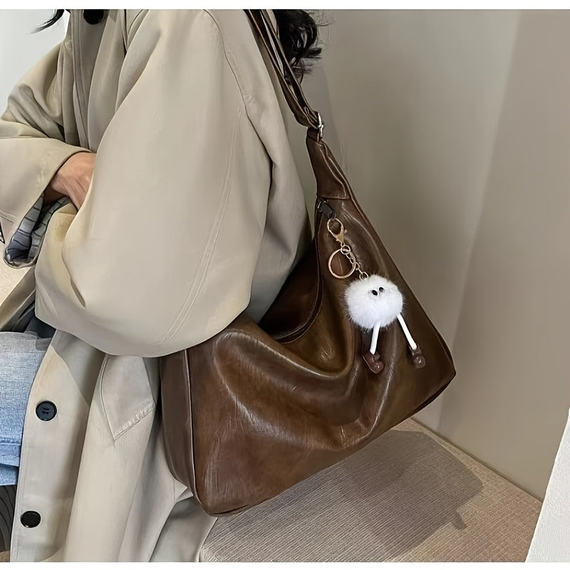 Sac et Bandoulière Femme Grande Capacité – Marron Café/Noir, Finitions Dorées, Spacieux pour Travail, Voyage et Quotidien, Durable et Facile à Nettoyer, Sac Élégant pour Bureau et Déplacements