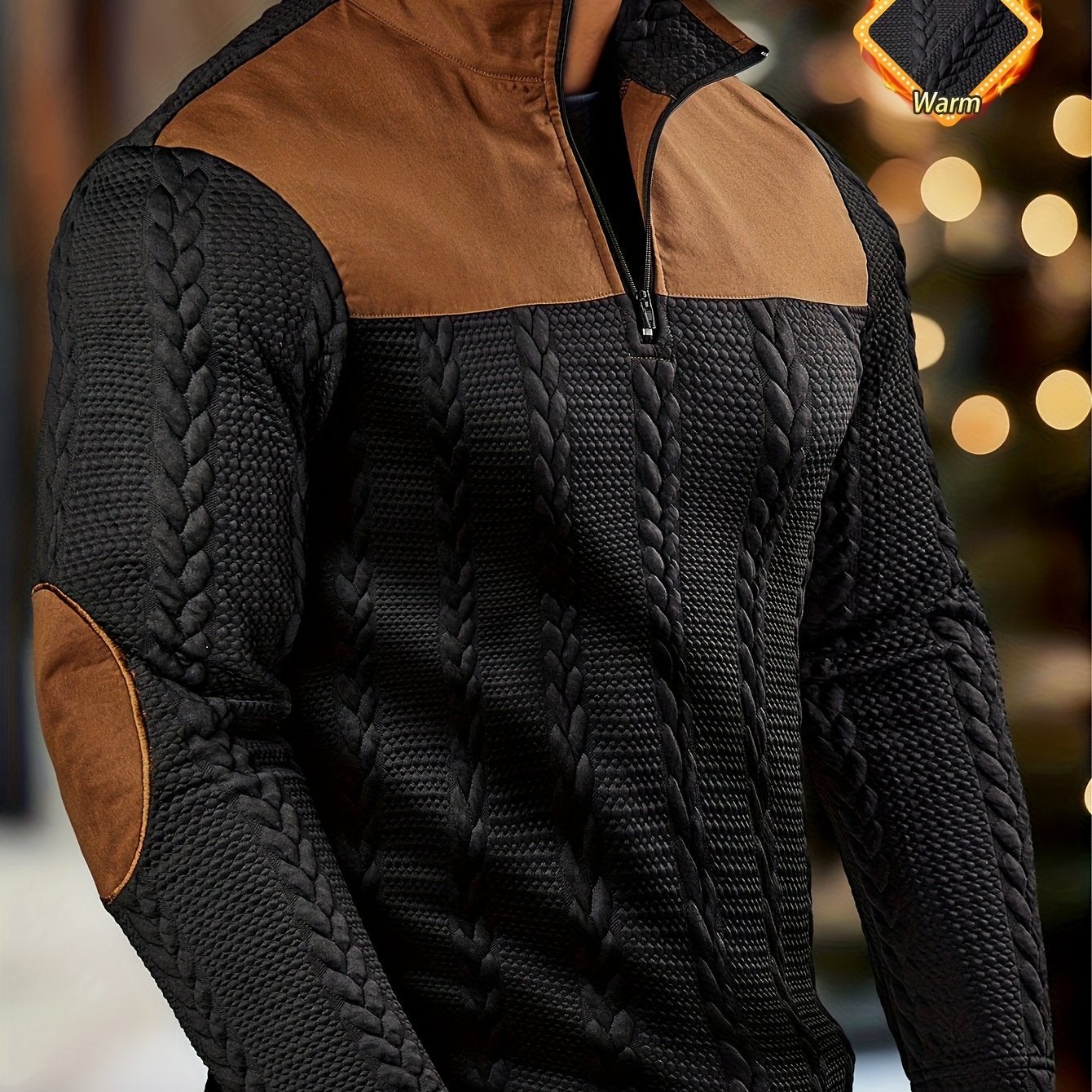 Henley Homme – Automne/Hiver, Manches Longues, Color Block et Zip