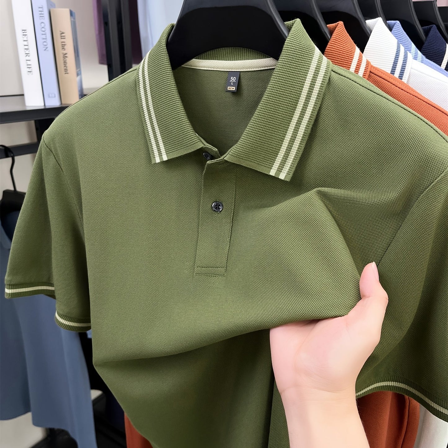 Men's Shirt - Lightweight Breathable Summer Business casual Button-Front Placket, Minimalist White Office & Everyday Shirt for Formal Leisure Wear - Model 1190, Versatile Clothing, Short Sleeves, Smooth Texture, Prof