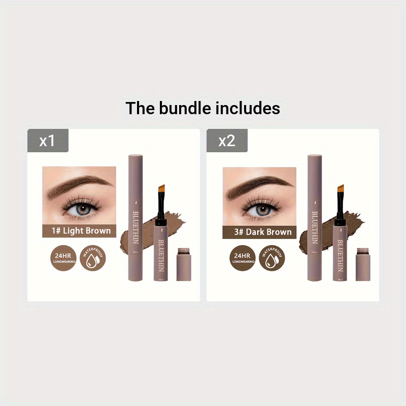 Crème à sourcils double embout waterproof et anti-transpiration – Longue tenue