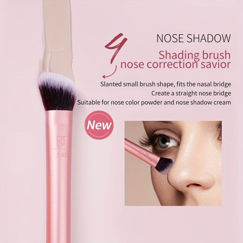 Kit Pinceaux Maquillage Visage – Blush, Contour & Fixation
