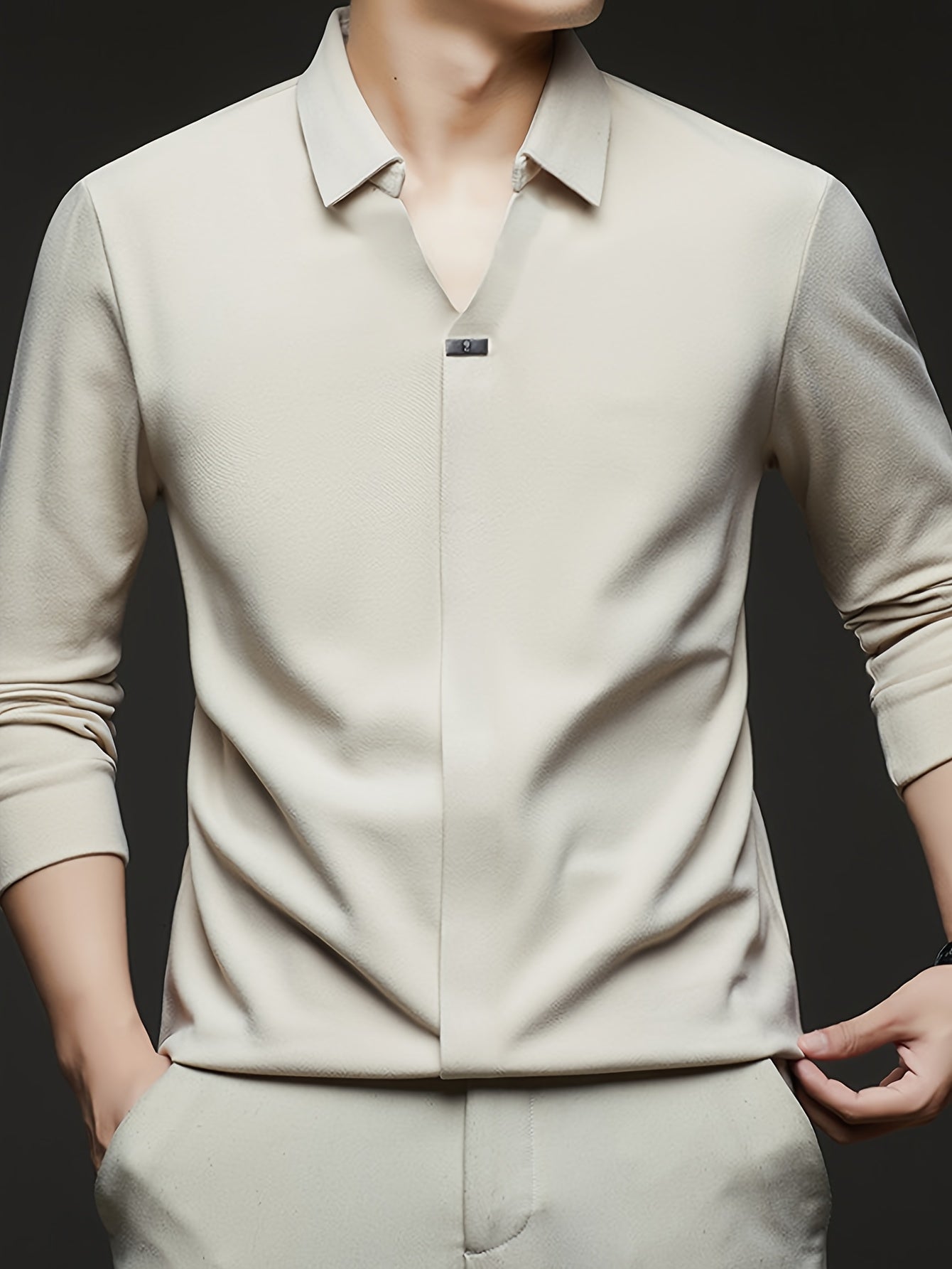 This Autumn'S Trendy Men'S Long-Sleeve Polo Shirt Is Soft, Skin-Friendly, And Resistant to Deformation, Featuring an Attractive Appearance That Looks Stylish And Casual, Making It The Perfect Choice for a Sophisticated Men'S