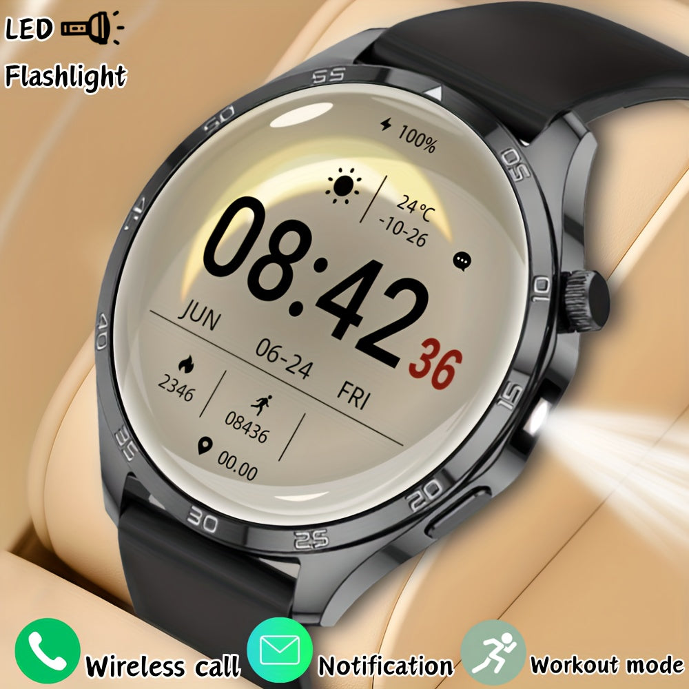 Nouvelle Montre Connectée Homme & Femme – Appels/SMS Sans Fil, Multi-Modes Sport, Contrôle Caméra à Distance, Tracker Fitness, Compatible iPhone & Android, Recharge USB, Bracelet Silicone, Design Moderne, Écran Clair