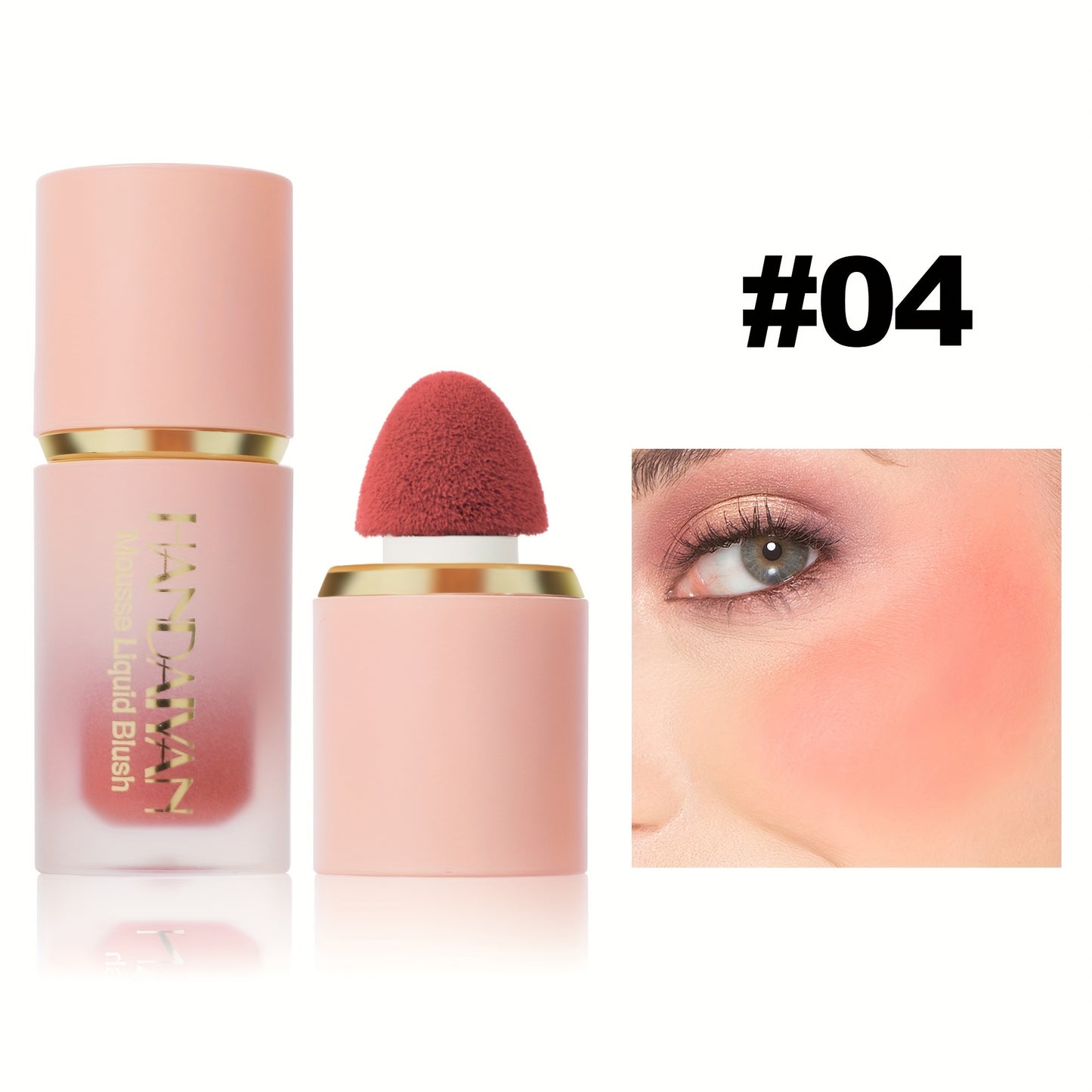 Blush Liquide Velours 6 Couleurs— Couverture Moyenne, Résistant à l’Eau et aux Taches, Tenue Longue Durée, Teinte Naturelle Baie, Sublime les Tons Beige Clair, Parfait pour Saint-Valentin, Festivals de Musique, Halloween et Cosplay de Noël